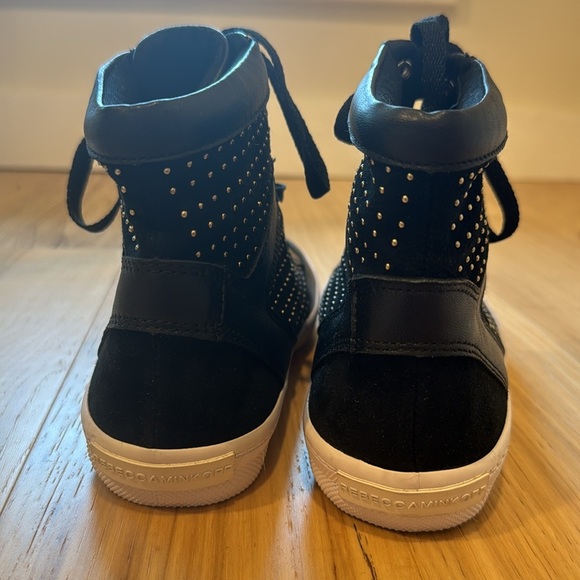 Rebecca minkoff leather studded high sneakers, size 7 - Picture 3 of 6